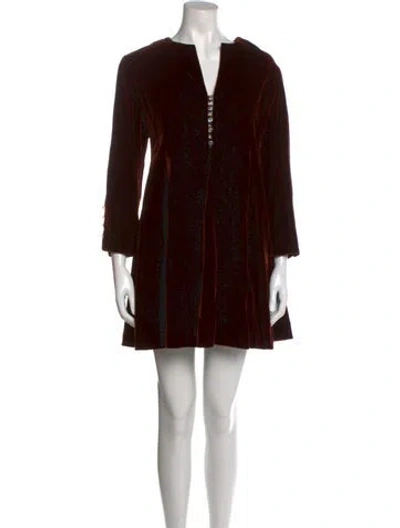Pre-owned Vintage - Unbranded Vintage Mini Dress In Brown