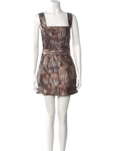 Pre-owned Vintage - Unbranded Vintage Mini Dress In Brown
