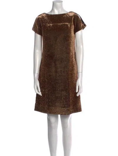 Pre-owned Vintage - Unbranded Vintage Mini Dress In Gold