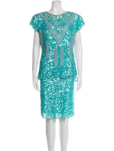 Pre-owned Vintage - Unbranded Vintage Mini Dress In Green