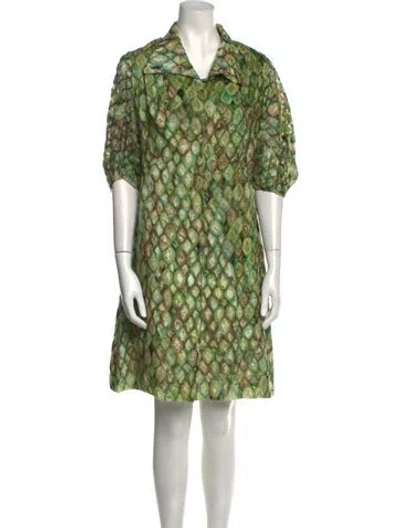 Pre-owned Vintage - Unbranded Vintage Mini Dress In Green