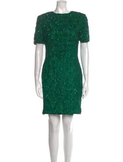 Pre-owned Vintage - Unbranded Vintage Mini Dress In Green