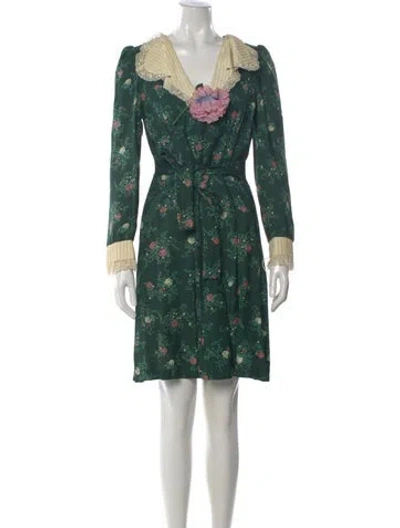 Pre-owned Vintage - Unbranded Vintage Mini Dress In Green