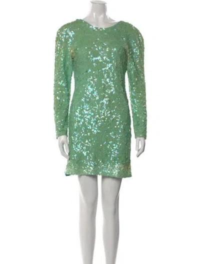Pre-owned Vintage - Unbranded Vintage Mini Dress In Green