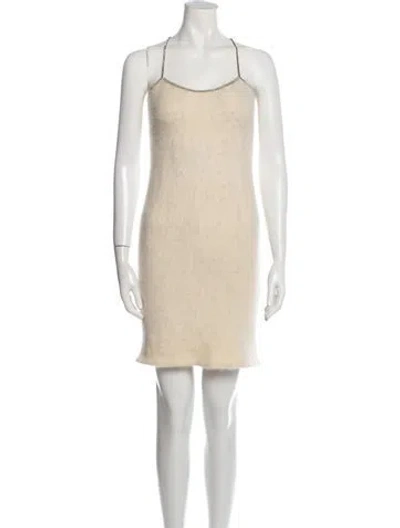 Pre-owned Vintage - Unbranded Vintage Mini Dress In Neutral