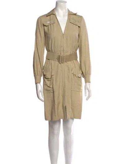 Pre-owned Vintage - Unbranded Vintage Mini Dress In Neutral