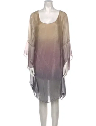 Pre-owned Vintage - Unbranded Vintage Mini Dress In Neutral