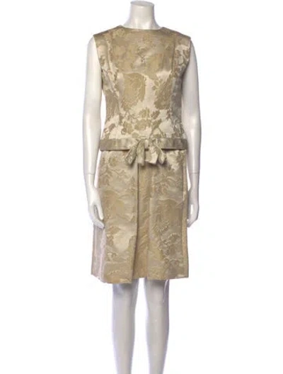 Pre-owned Vintage - Unbranded Vintage Mini Dress In Neutral