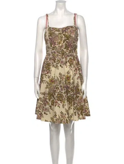 Pre-owned Vintage - Unbranded Vintage Mini Dress In Neutral
