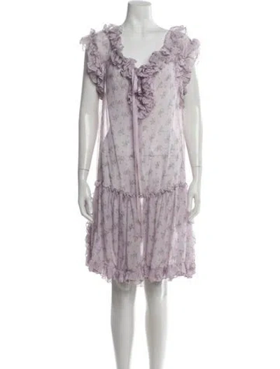 Pre-owned Vintage - Unbranded Vintage Mini Dress In Purple