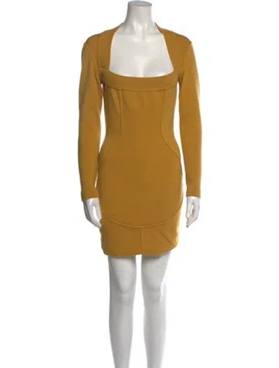 Pre-owned Vintage - Unbranded Vintage Mini Dress In Yellow