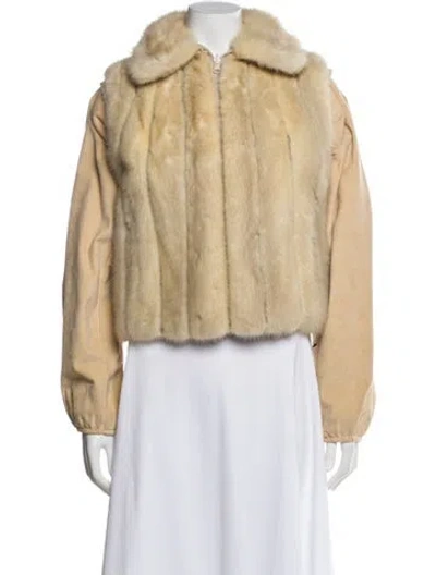 Pre-owned Vintage - Unbranded Vintage Mink Fur Jacket In Neutral