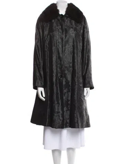 Pre-owned Vintage - Unbranded Vintage Nylon Fur Coat In Black