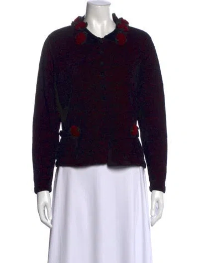 Pre-owned Vintage - Unbranded Vintage Open Front Sweater In Black