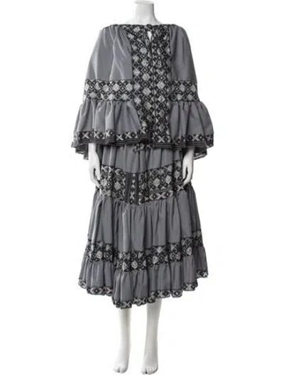 Pre-owned Vintage - Unbranded Vintage Patterned Skirt Set In Gray