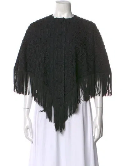 Pre-owned Vintage - Unbranded Vintage Patterned Top In Black