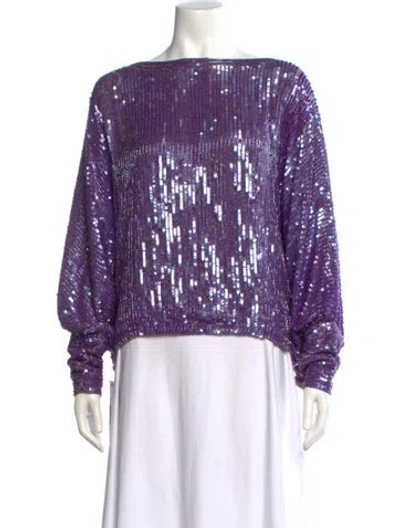 Pre-owned Vintage - Unbranded Vintage Patterned Top In Purple