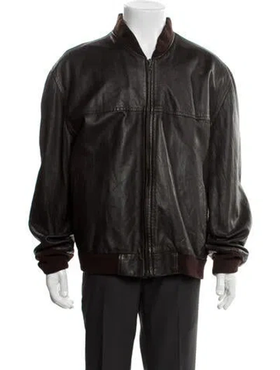 Pre-owned Vintage - Unbranded Vintage Pera Pelle Bomber Jacket In Brown