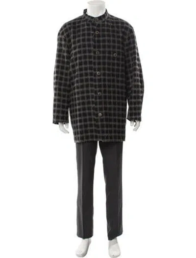 Pre-owned Vintage - Unbranded Vintage Plaid Print Parka In Gray