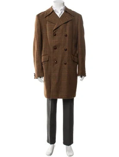 Pre-owned Vintage - Unbranded Vintage Plaid Print Peacoat In Multi