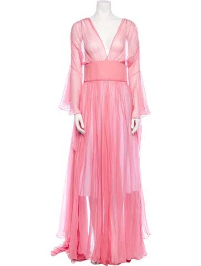 Pre-owned Vintage - Unbranded Vintage Plunge Neckline Tunic In Pink
