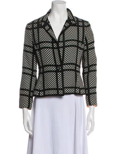 Pre-owned Vintage - Unbranded Vintage Printed Blazer In Black