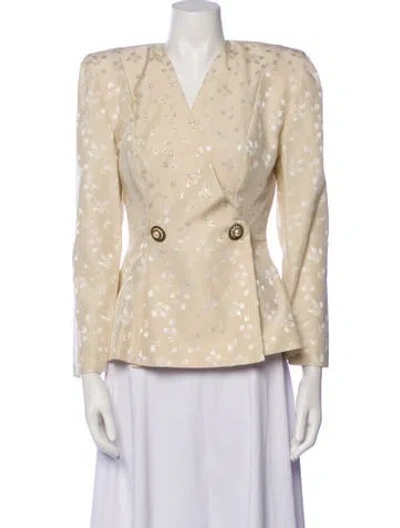 Pre-owned Vintage - Unbranded Vintage Printed Blazer In Neutral