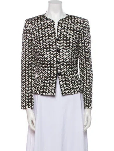 Pre-owned Vintage - Unbranded Vintage Printed Evening Jacket In Black