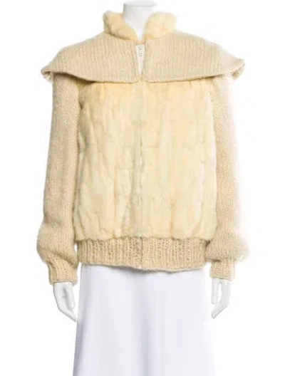 Pre-owned Vintage - Unbranded Vintage Printed Faux Fur Jacket In Neutral