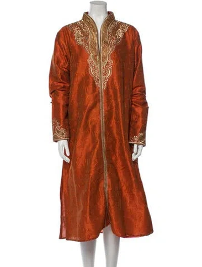 Pre-owned Vintage - Unbranded Vintage Printed Robe In Orange