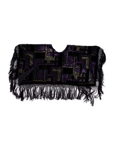 Pre-owned Vintage - Unbranded Vintage Printed Shawl In Purple