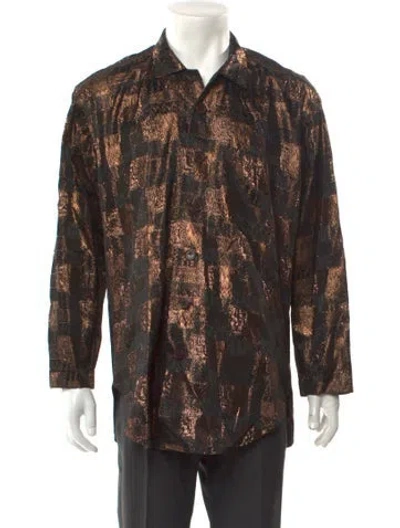 Pre-owned Vintage - Unbranded Vintage Printed Shirt In Multi