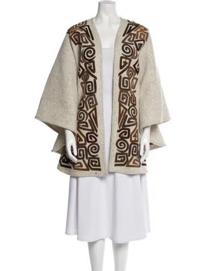 Pre-owned Vintage - Unbranded Vintage Printed Sweater In Neutral