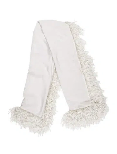Pre-owned Vintage - Unbranded Vintage Scarf In White