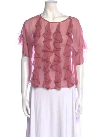 Pre-owned Vintage - Unbranded Vintage Scoop Neck Blouse In Purple