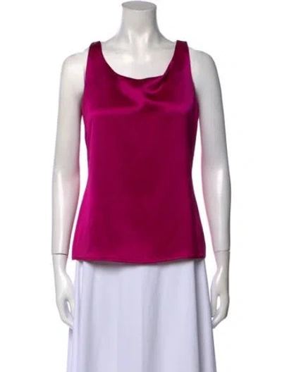 Pre-owned Vintage - Unbranded Vintage Scoop Neck Top In Pink