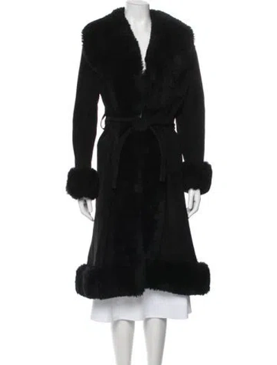 Pre-owned Vintage - Unbranded Vintage Shearling Faux Fur Coat In Black
