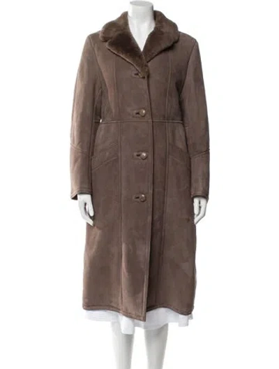 Pre-owned Vintage - Unbranded Vintage Shearling Faux Fur Coat In Neutral