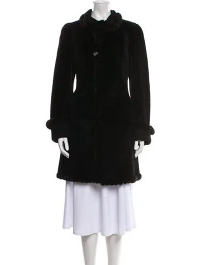 Pre-owned Vintage - Unbranded Vintage Shearling Fur Coat In Black