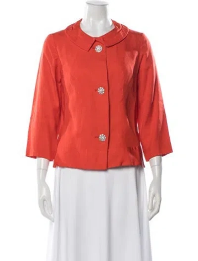 Pre-owned Vintage - Unbranded Vintage Silk Jacket In Orange