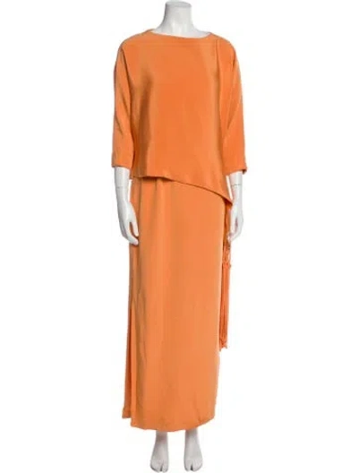 Pre-owned Vintage - Unbranded Vintage Skirt Set In Orange