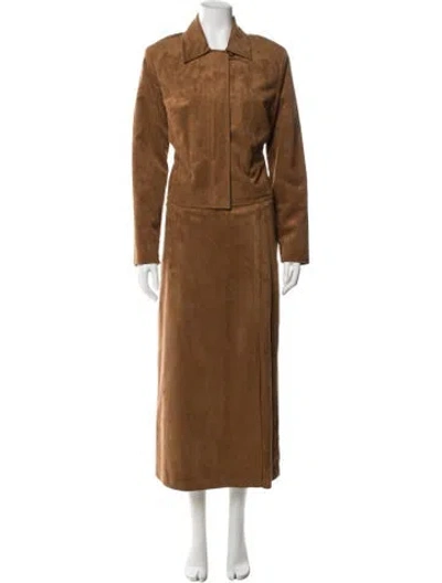 Pre-owned Vintage - Unbranded Vintage Skirt Suit In Brown