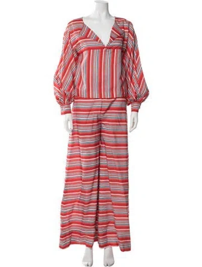 Pre-owned Vintage - Unbranded Vintage Striped Pant Set In Multi