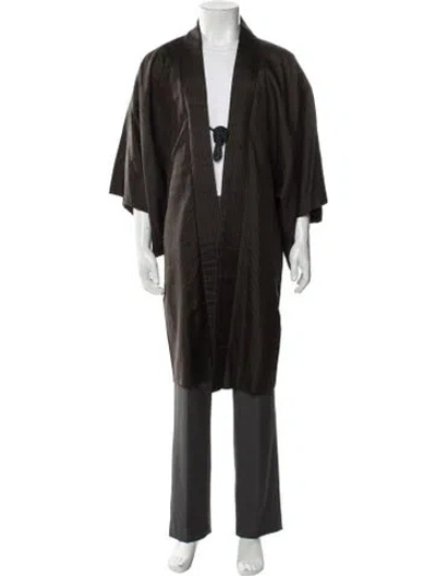 Pre-owned Vintage - Unbranded Vintage Striped Robe In Black