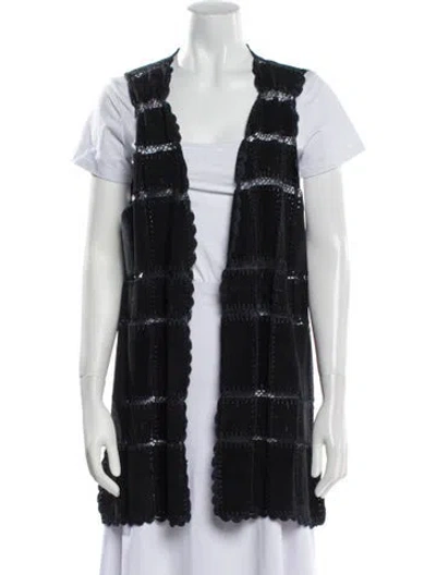 Pre-owned Vintage - Unbranded Vintage Striped Vest In Black