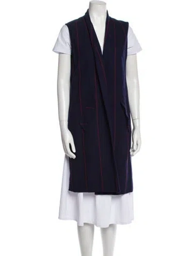 Pre-owned Vintage - Unbranded Vintage Striped Vest In Blue