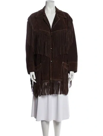 Pre-owned Vintage - Unbranded Vintage Suede Coat In Brown