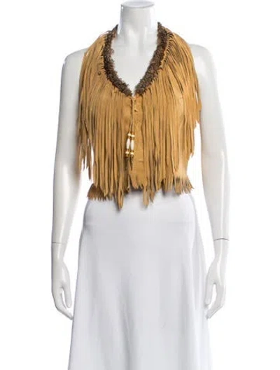 Pre-owned Vintage - Unbranded Vintage Suede Vest W/ Tags In Neutral