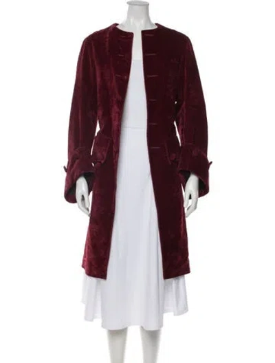 Pre-owned Vintage - Unbranded Vintage Velvet Coat In Burgundy