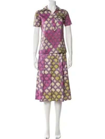Pre-owned Vintage - Unbranded Vintage 'veneziano' Skirt Set In Multi